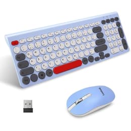 Leadsail Keyboard QWERTZ German Wireless ILOS KF-29+TM-013 Kit Mouese + Keyboard, Round Buttons