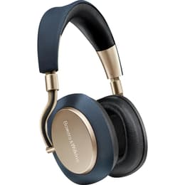 Bowers & Wilkins PX noise-Cancelling wired + wireless Headphones with microphone - Blue/Gold