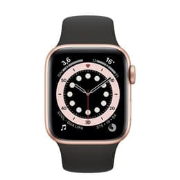 Apple Watch (Series 5) 2019 GPS + Cellular 40 - Stainless steel Gold - Sport band Black