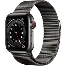 Apple Watch Series 6 (2020) GPS + Cellular 44 mm - Stainless steel Graphite - Milanese loop Black