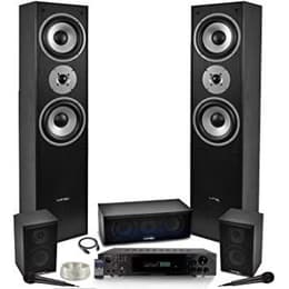 Soundbar Ltc Audio Ensemble 5 enceintes E1004 Noire Hifi / Home-Cinéma 850W LTC + Amplificateur ATM8000 Karaoke USB/BT/FM / 4 x75W + 3 x20W - Black