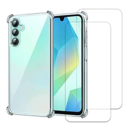 Case Galaxy A16/ Galaxy A16 5G and 2 protective screens - TPU - Transparent