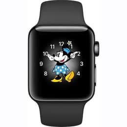 Apple Watch (Series 2) 2016 GPS 38 - Stainless steel Black - Sport loop Black