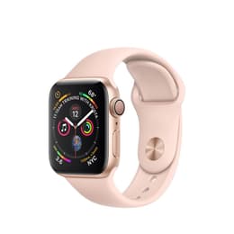 Apple Watch (Series 4) 2018 GPS + Cellular 40 - Stainless steel Gold - Sport loop Pink