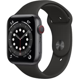 Apple Watch (Series 6) 2020 GPS + Cellular 44 - Aluminium Space Gray - Sport loop Black