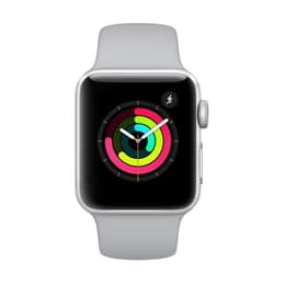 Apple Watch (Series 3) 2017 GPS + Cellular 38 - Aluminium Space Gray - Sport loop Silver