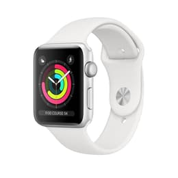 Apple Watch (Series 3) 2017 GPS + Cellular 38 - Aluminium Silver - Sport band White