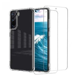 Case Galaxy S21 Plus 5G and 2 protective screens - Silicone - Transparent