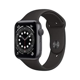 Apple Watch (Series 4) 2018 GPS + Cellular 40 - Stainless steel Silver - Sport band Black