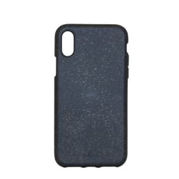Case iPhone XS - Natural material - Black