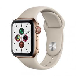 Apple Watch (Series 4) 2018 GPS + Cellular 44 - Aluminium Gold - Sport loop Grey