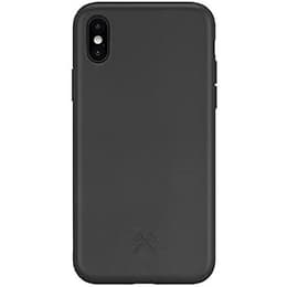 Case iPhone Xs - Natural material - Black