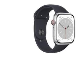Apple Watch Series 8 (2022) GPS 45 mm - Aluminium Silver - Sport band Black
