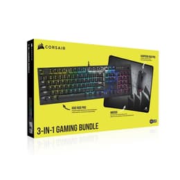 Corsair Keyboard AZERTY French Backlit Keyboard 3-in-1 gaming bundle