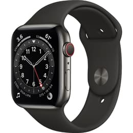 Apple Watch (Series 6) 2020 GPS 40 - Stainless steel Grey - Sport band Black