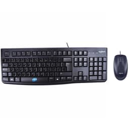 Logitech Keyboard QWERTY Arabic MK120 wired mouse and keyboard kit with preapplied layout stickers