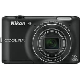 Compact Coolpix S6400 - Black + Nikon Nikkor Wide Optical Zoom 25-300 mm f/3.1-6.5 f/3.1-6.5