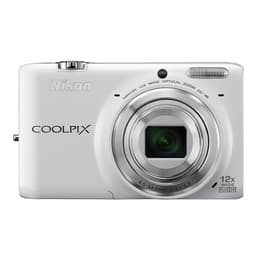 Compact Coolpix S6500 - White + Nikon Nikkor Wide Optical Zoom 25-300 mm f/3.1-6.5 ED VR f/3.1-6.5
