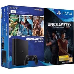 PlayStation 4 Slim 1000GB - Black - Limited edition + Horizon Zero Dawn, Ratchet & Clank, Uncharted: The Lost Legacy