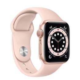 Apple Watch Series 6 (2020) GPS + Cellular 40 mm - Stainless steel Gold - Sport band Pink