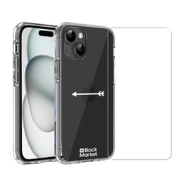 Back Market Case iPhone 15 and protective screen - 60% Recycled plastic - Transparent