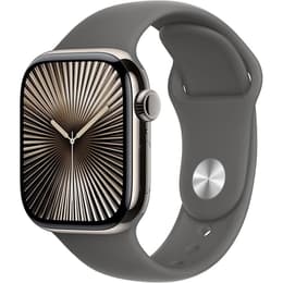 Apple Watch Series 10 (2024) GPS + Cellular 42 mm - Titanium Slate - Sport band Black