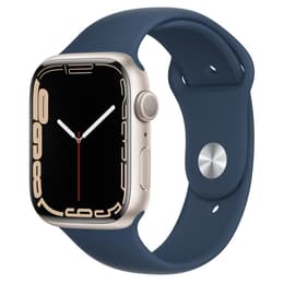 Apple Watch (Series 7) 2021 GPS 41 - Aluminium Silver - Sport band Blue
