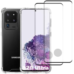 Case Galaxy S20 Ultra/S20 Ultra 5G and 2 protective screens - Recycled plastic - Transparent