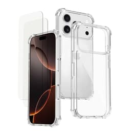 Case iPhone 17 Pro Max and 2 protective screens - TPU - Transparent
