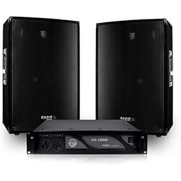 Ibiza Sound Pack sonorisation 2 Enceintes DISCO12B passives 12"/30cm 2x600W + Ampli 1000W + Câbles DISCO1200 PA speakers