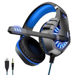 Ovleng GT82 noise-Cancelling gaming wired Headphones with microphone - Blue/Black