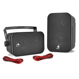 E-Audio Paire de mini enceintes 100W noires 3,5" 2 voies de haute qualité Speakers - Black