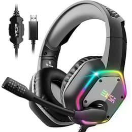 Eksa E100 noise-Cancelling gaming wired Headphones with microphone - Black