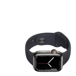 Apple Watch Series 7 (2021) GPS + Cellular 45 mm - Stainless steel Graphite - Sport band Black