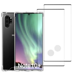 Case Galaxy Note 10+/Note 10+ 5G and 2 protective screens - Recycled plastic - Transparent
