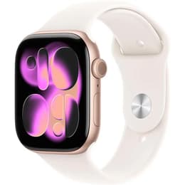 Apple Watch (2025) GPS + Cellular 42 mm - Aluminium Rose Gold - Sport band White