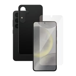 Case Galaxy S24 and protective screen - Silicone - Black