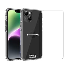 Back Market Case iPhone 14 and protective screen - 60% Recycled plastic - Transparent