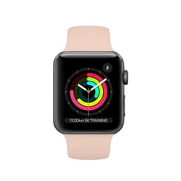 Apple Watch (Series 3) 2017 GPS 38 - Aluminium Space Gray - Sport loop Pink