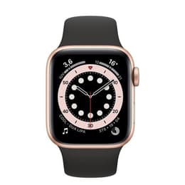 Apple Watch Series 6 (2020) GPS + Cellular 40 mm - Stainless steel Gold - Sport band Black