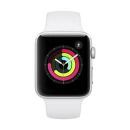 Apple Watch (Series 3) 2017 GPS 42 - Aluminium Silver - Sport band White