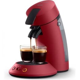 Espresso coffee machine combined Nespresso compatible Philips Senseo Original Plus CSA210/91 L - Red