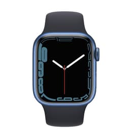 Apple Watch (Series 7) 2021 GPS 41 - Aluminium Blue - Sport band Black