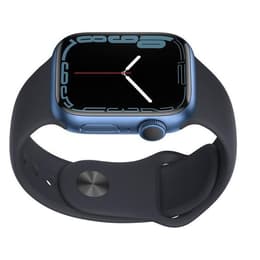 Apple Watch (Series 7) 2021 GPS 41 - Aluminium Blue - Sport band Black