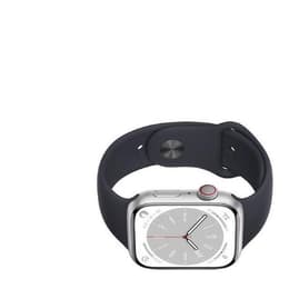 Apple Watch Series 8 (2022) GPS + Cellular 45 mm - Aluminium Silver - Sport band Black