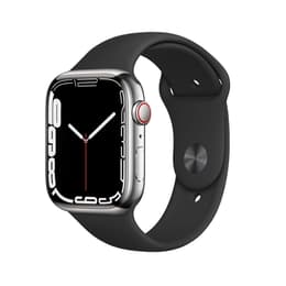 Apple Watch (Series 7) 2021 GPS + Cellular 41 - Titanium Silver - Sport band Black