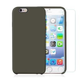 Case iPhone 6/6S and 2 protective screens - Silicone - Grey