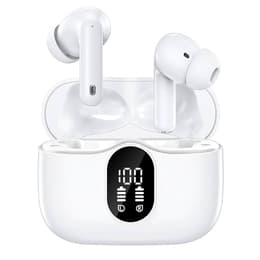 Reciclae Auriculares Inalambricos Con Pantalla Led Tactil y Cancelacion Negro Earbud Noise-Cancelling Bluetooth Earphones - White