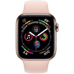 Apple Watch (Series 5) 2019 GPS 44 - Stainless steel Rose gold - Sport loop Pink