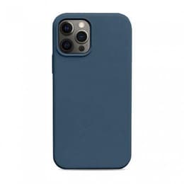 Case iPhone 12/12 Pro and 2 protective screens - Silicone - Navy blue